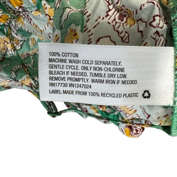 RHODE x Target Womens Whimsical Floral Stripe Print Shirred Crop Tank Top Sz Med - Picture 9 of 11